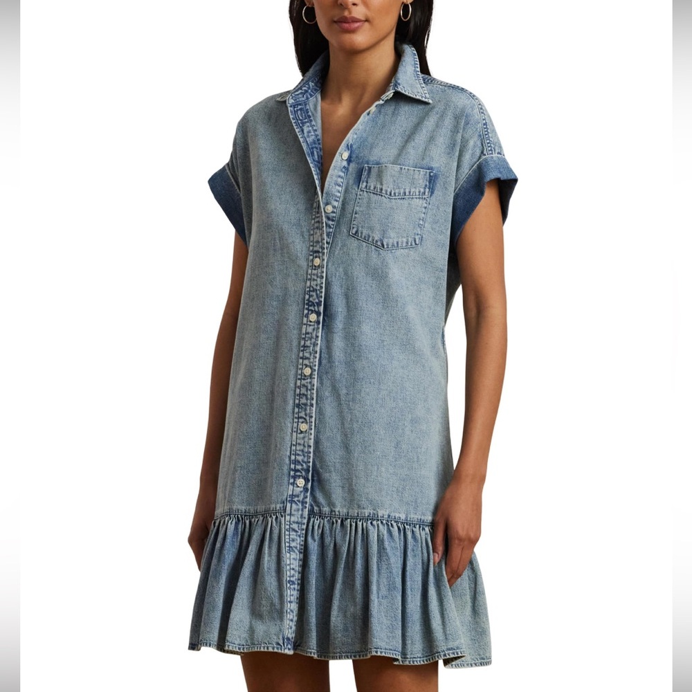 Lauren Ralph Lauren® Denim Short-Sleeve Shirtdress - Picture 3 of 10